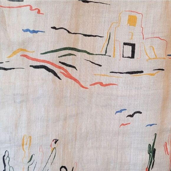 Banana Republic Women's Desert Print Ramie Utility Shirt Size XL - Picture 5 of 8